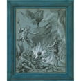 thumbnail image 2 of Jean-Baptiste Oudry 12x14 Black Ornate Wood Framed Double Matted Museum Art Print Titled: Belphagore (1734), 2 of 5
