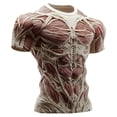 thumbnail image 3 of IWRICH Men's Short Sleeve Funny T Shirt 3D Printed T Shirts Trendy Crew Neck Tshirt Holiday Party Outfits Red XL, 3 of 5