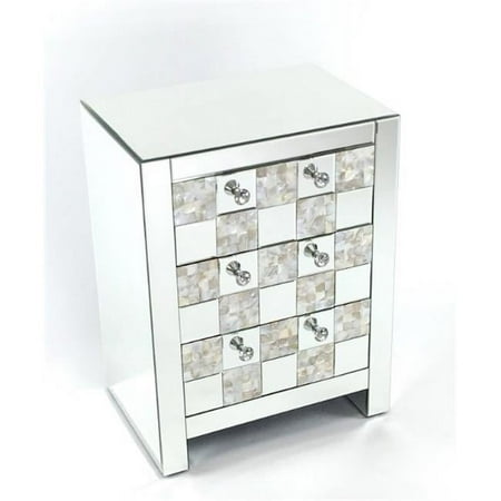 Wayborn Home Furnishings Crystal Mirror Chest - Mirror - 26 x 20 x 14 in.