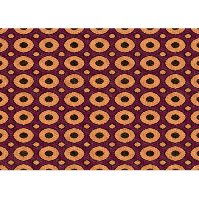 Ahgly Tapis Rectangulaire Orange Lavable en Machine, 7 Pieds x 10 Pieds