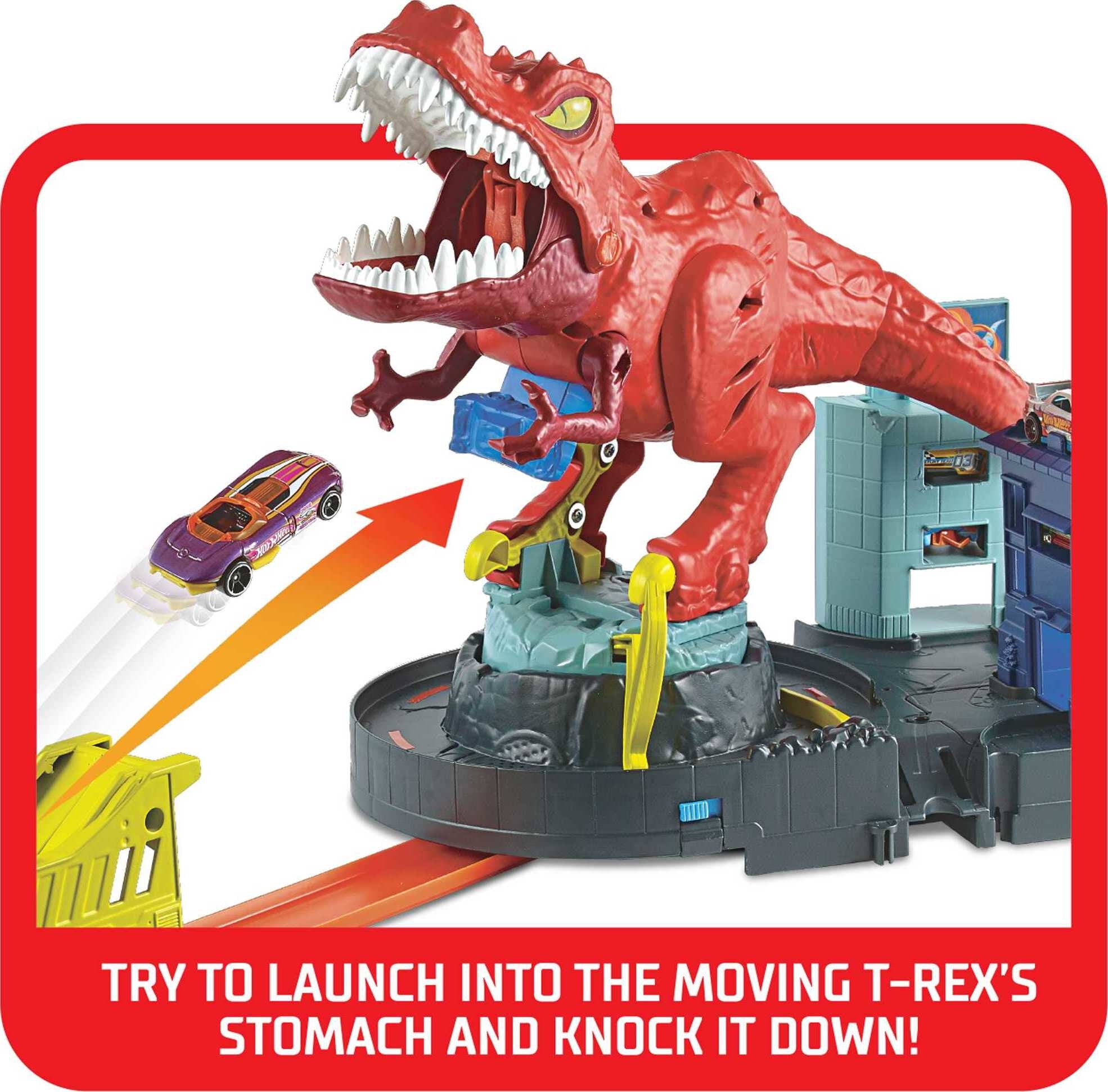 Pista Hot Wheels - T Rex Grocery Attack - Pista Hot Wheels - T Rex