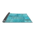 thumbnail image 2 of Ahgly Company Indoor Round Patchwork Light Blue Transitional Area Rugs, 6' Round, 2 of 4