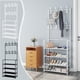 thumbnail image 1 of Zapatero y perchero de suelo - Organizador de almacenamiento multicapa para ahorrar espacio en entrada, armario, residencia, apartamento - Negro, 1 of 8