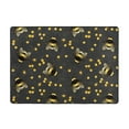 thumbnail image 7 of Area Rugs For Living Room Decor - gold bees gray cool black Soft Anti Slip Throw Washable Rugs 5x7 For Bedroom, Indoor Carpet For Bedroom Living Room 80x58In, 7 of 7