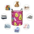 thumbnail image 6 of Goofa Pink Green Avocado Printed Circular Hamper,Laundry Basket with Handles,Storage Baskets Foldable,Large Capacity Laundry Hamper-, 6 of 8