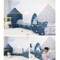 thumbnail image 2 of Tienda de juegos para niños, 3 en 1, tienda de campaña con castillo, túnel de exploración emergente y sala de juego para niños pequeños (azul) Feliz Sencillez, 2 of 4
