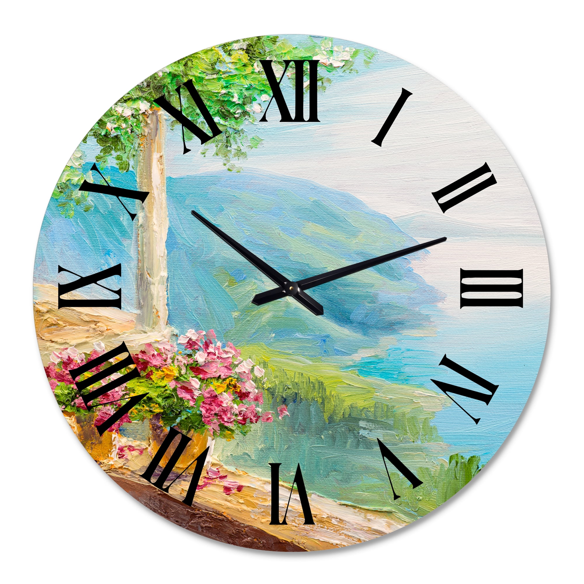 Designart 1 in Quartz Coastal Wall Clock