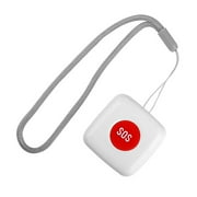 Wireless SOS Emergency Button ZigBee Remote Call Button Caregiver Pager Fall Alarm for Patient Elderly (White)