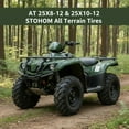 thumbnail image 6 of AT25x10-12 ATV Tires ATV＆UTV Trail Sand Off-Road Tires 25x10-12, All Terrain Tires 18mm Tread Depth 25x10-12, 6 PR, Tubeless 2PCS, 6 of 9