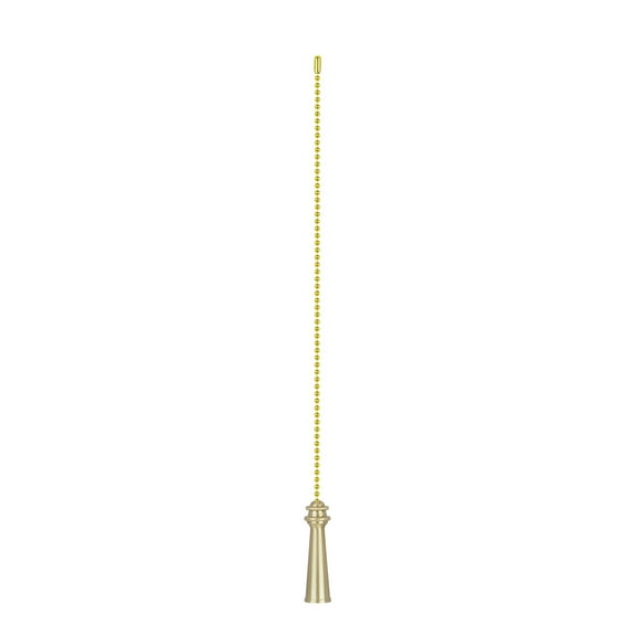 Aspen Creative 20505-11, 12" Copper Finish Metal Knob with Polished Brass Pull Chain