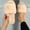 Beige, variant on Women's Open Toe Fuzzy House Slippers Solid Color Single Strap Non-Slip Sole for Casual Indoor Outdoor Winter Daily Wear(Wine,42)