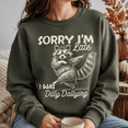 thumbnail image 3 of Funny Raccoon Shirt, Sorry I'm Late I Was Dilly Dallying Sweatshirt, Cute Dancing Trash Panda Hoodie and T-Shirt, Sarcastic Animal Lover Gift, 3 of 9