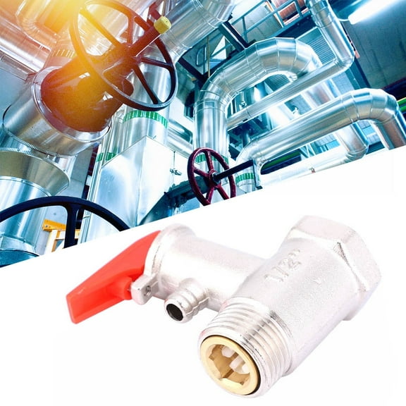 Haofy Safety Valve, G1 / 2in Water Heater Check Valve, Safety Check Valve, 0.9MPa, Installs A Pressure Relief Device In The Valve Body