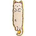 thumbnail image 1 of Cat Tufted Shaggy Soft Bedside Rug - Cute Cartoon Irregular Shaped, Machine Washable (15.75 * 47.24in.), 1 of 6