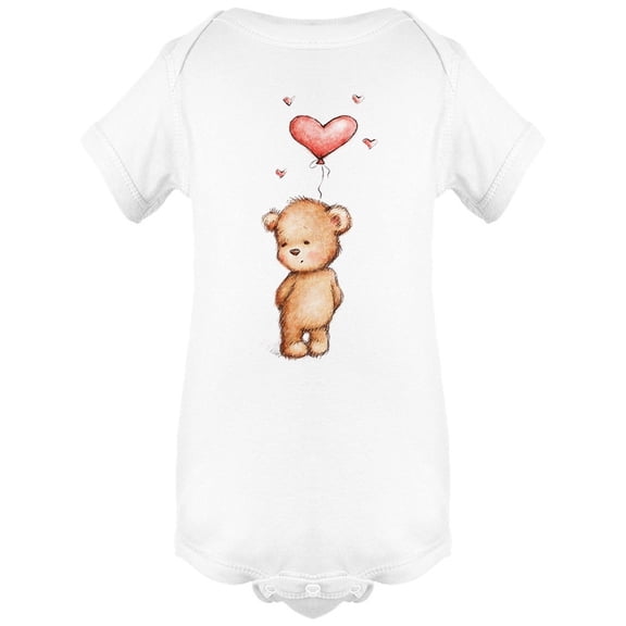 Embarrassed Bear With Balloon Bodysuit Infant -Image by Shutterstock, Newborn