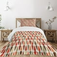 thumbnail image 3 of Ambesonne Geometric Quilted Bedspread Set 2 Pcs, 70s Retro Style, Twin Size, Multicolor, 3 of 6