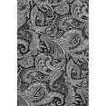 thumbnail image 2 of HomeRoots 654637 9 x 12 ft. Black & Ivory Paisley Washable Machine Made Rectangle Area Rug with UV Protection, 2 of 6