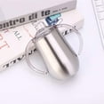 thumbnail image 3 of 10 Oz Stainless Steel Sippy Cup Double Wall Vacuum Insulated Sippy Tumble with Handle for Children Baby (Silver), 3 of 7