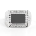 thumbnail image 1 of RYLOS Men's Rings 14K White Gold Designer Onyx Ring With Diamonds and  Black Onyx Rings For Men Size 13, 1 of 6