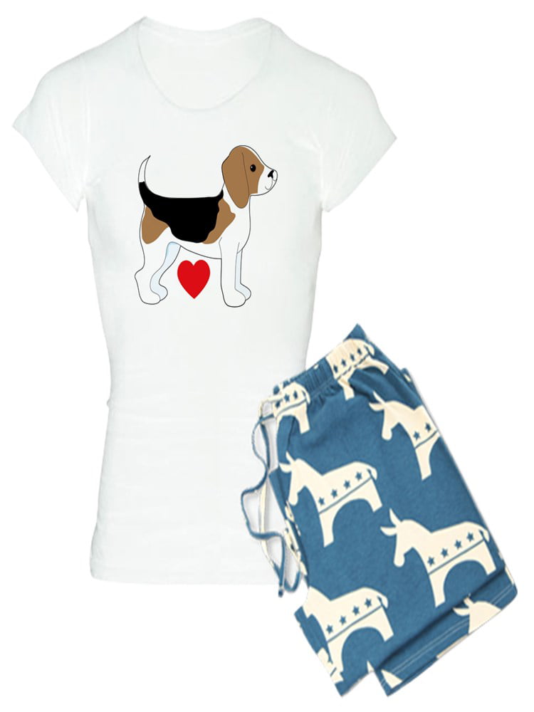 CafePress Beagle Puppy Womens Novelty Cotton Pajama Set Comfortable PJ Sleepwear