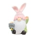 thumbnail image 2 of Decoración de gnomo de Pascua con luces | Adorno de conejito y huevo de resina rosa | Decoración de mesa de Pascua para el hogar, estantería o jardín | Regalo festivo, 2 of 7
