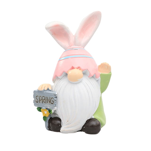 TIMIFIS Decorative Lights Easter Decoration - Easter Gnome Decoration Resin Easter Bunny Doll Decoration Table Decoration Valentine's Day Gnome Resin Ornament Gift with Lighting & Ceiling