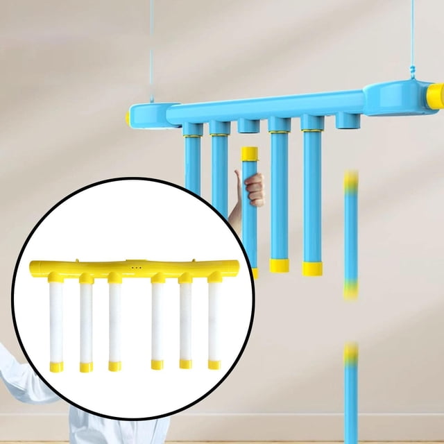 Drop Sticks Juego de coordinación de ojo de mano, competitivo, favor de la fiesta, reacción entrenando el juego de desafío de reflejo de juguete para amarillo