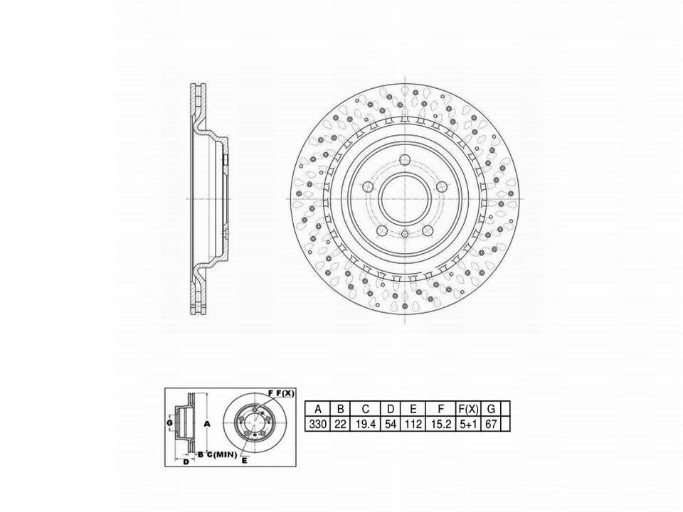 Winstop Brake Rotor, Rear WS252146, Mercedes-Benz ML350 2013-2012