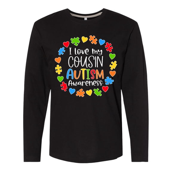 Inktastic I Love my Cousin Autism Awareness Long Sleeve T-Shirt