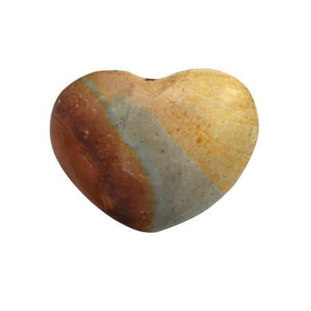 Polychrome Jasper Heart Crystal Stone Negative Chakra Energy