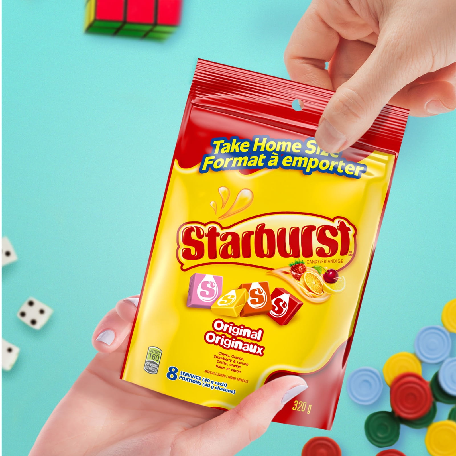 STARBURST, Original Chewy Candy, Take Home Bag, 320g, 1 Bag, 320 g