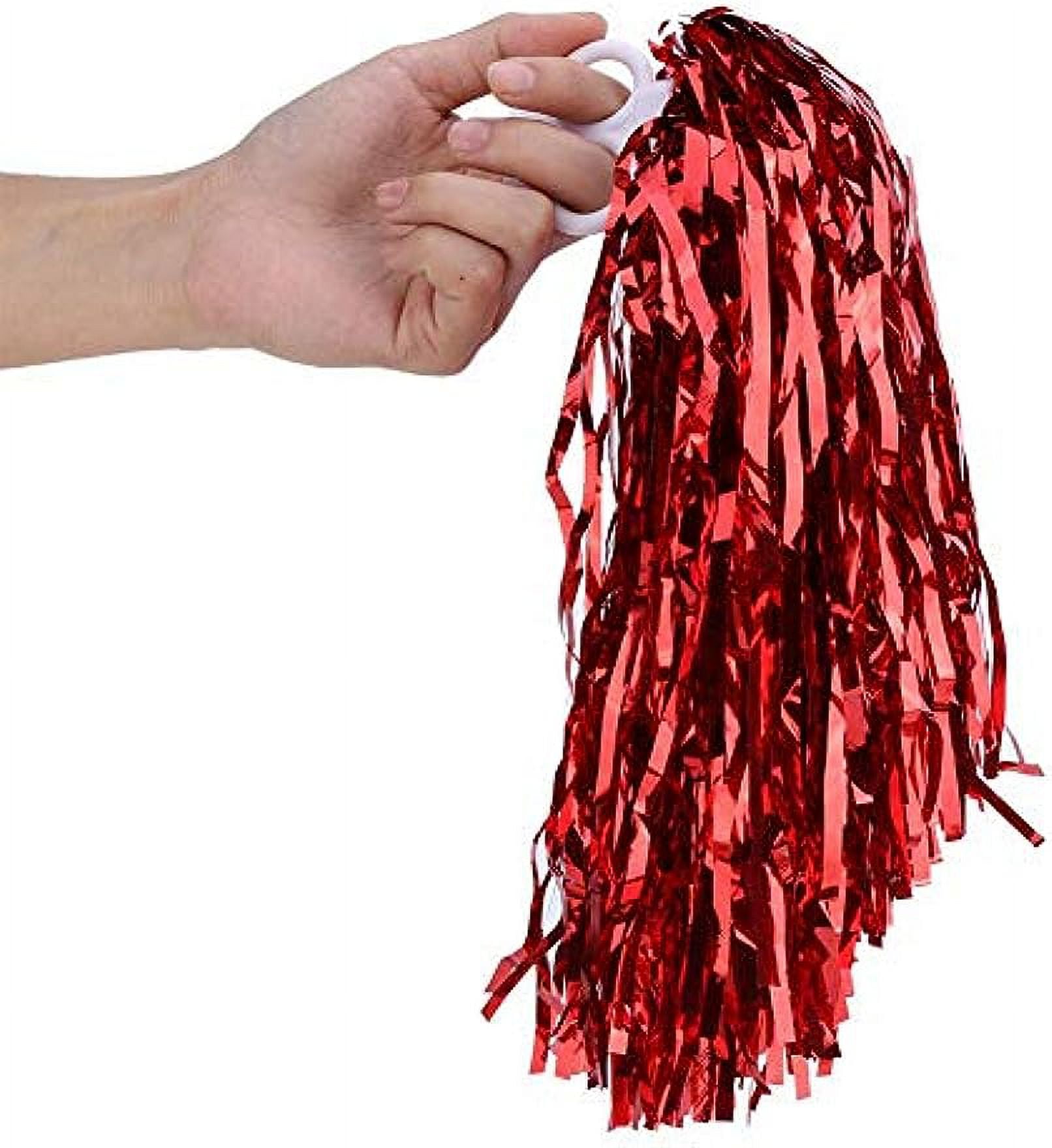 LINLIN Cheerleading Poms,Cheering Squad Hand Flowers 6pcs 7 Colors Cheerleader Pom Poms Squad Cheer Sports Party Dance Useful Accessories