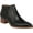 Black Leather, variant on Franco Sarto Women's Seville Grey Suede Bootie 5M