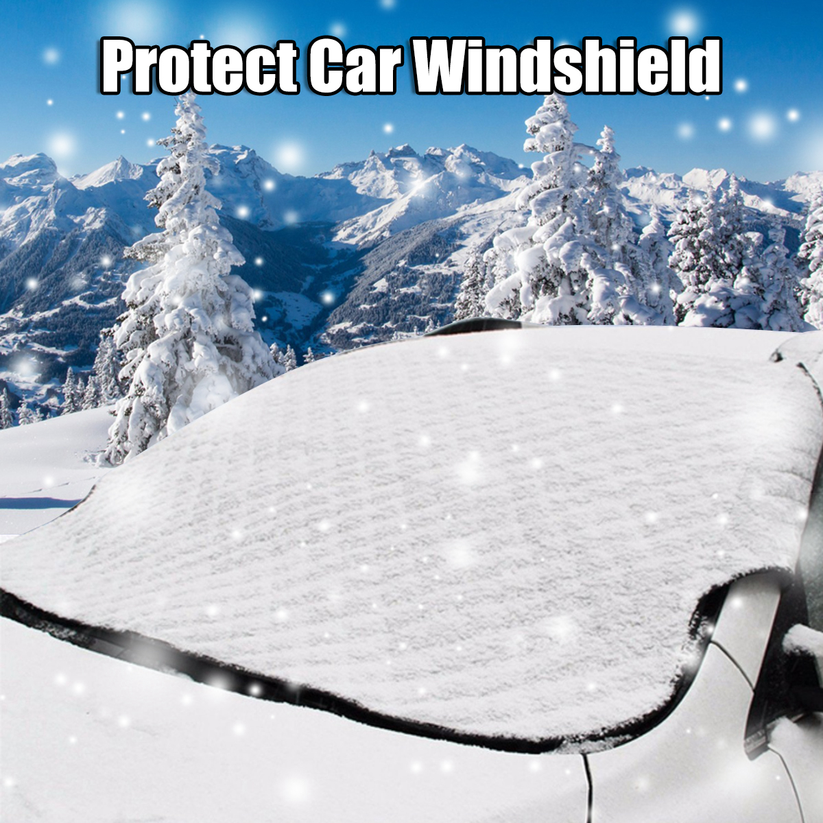 Car Cover All-seasons Windshield Waterproof Cover & Sun Shade UV Protector Cover with Cotton Thicker, Universal Car Cover for Auto SUV Small Car, 57.87(width) x 40.16(height) - image 4 of 9