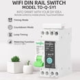 thumbnail image 3 of Wifi Intelligent Circuit Breaker Wireless Remotes Control Mobilephone APP Remotes Viewing Intelligent Home Equipment Timing Countdown Loop Timing Modes Compatible with Home Voice Control, 3 of 7