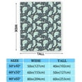 thumbnail image 2 of Cute Manatee Sea Animals Starfish Throw Blanket Soft Lightweight Flannel Blanket Fuzzy Sofa Fleece Blanket for Use in Bed Living Room Home Beachh Couch Travel 50"x40" for Kid Baby, 2 of 6