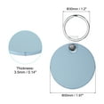 thumbnail image 2 of Uxcell Leather Keychain Blanks, 8 Pack Round PU Leather Key Fob with Key Rings, Light Blue, 2 of 6