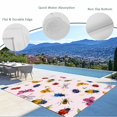 thumbnail image 3 of Cute Butterfly Dragonfly Outdoor Rug for Patio/Deck/Porch, Non-Slip Large Area Rug 5 x 7 Ft, Farmhouse Botanical Floral Pink Indoor Outdoor Rugs Washable Area Rugs, Camping Rug Carpet Runner, 3 of 8