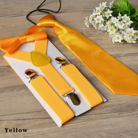 

Kids Suspender & Bow Tie Sets for Boys Girls Children Elastic & Adjustable