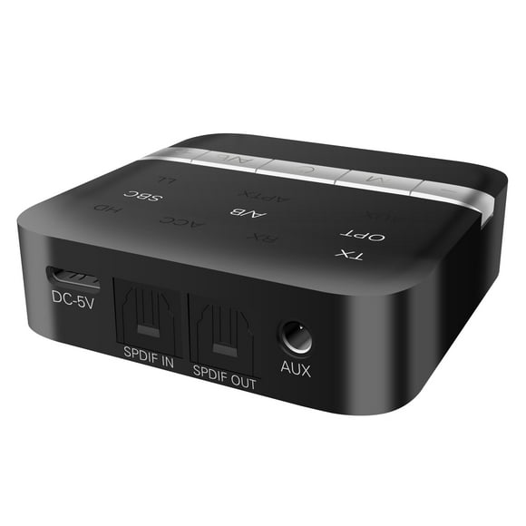 TFixol TX200 Bluetooth 5.0 Transmitter & Receiver Wireless Audio Adapter CSR8675 AptX HD LL Low Latency with Optical SPDIF & AUX 3.5mm APP Control for TV PC MP3 MP4 Car Home Audio