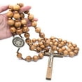 thumbnail image 4 of Konghyp St Benedict Black Wood Rosary – Natural Wooden Bead Catholic Prayer Beads, Religious Devotional Gift, Spiritual Accessory, 4 of 5