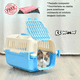 thumbnail image 2 of KE WOOW PET Kennel, TRANSPORTADORA para GATO de plastico, Perros Toy /Chico, Puerta Frontal, Caja Transportadora para perro y mascotas, Perrera de Viaje, Jaula para Gato de Viaje Conejo, Cuyo . Azul Kewoow Transportadora chica, 2 of 8