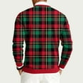 thumbnail image 4 of Stamzod Christmas Plaid Sweatshirts for Men Long Sleeve Pullover Xmas Tops Holiday Casual Crew Neck Sweatshirt for Mens Red E XL, 4 of 6