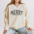thumbnail image 3 of Merry Christmas Varsity Checkered - Lightweight Garment Dyed Sweatshirt, 3 of 3