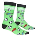 thumbnail image 3 of Crazy Socks Soccer Fun Print Novelty Crew Socks for Men, 3 of 6