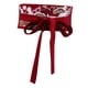 thumbnail image 3 of Cinturón Obi para mujer, bordado con lazo, cintura ancha para vestido de ceremonia del té. Rojo, 3 of 9