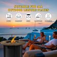 thumbnail image 2 of AJ Enjoy 30" Round 50,000 BTU Propane Gas Fire Pit Table & Patio Heater, Brown Concrete, Includes Accessories, 2 of 12
