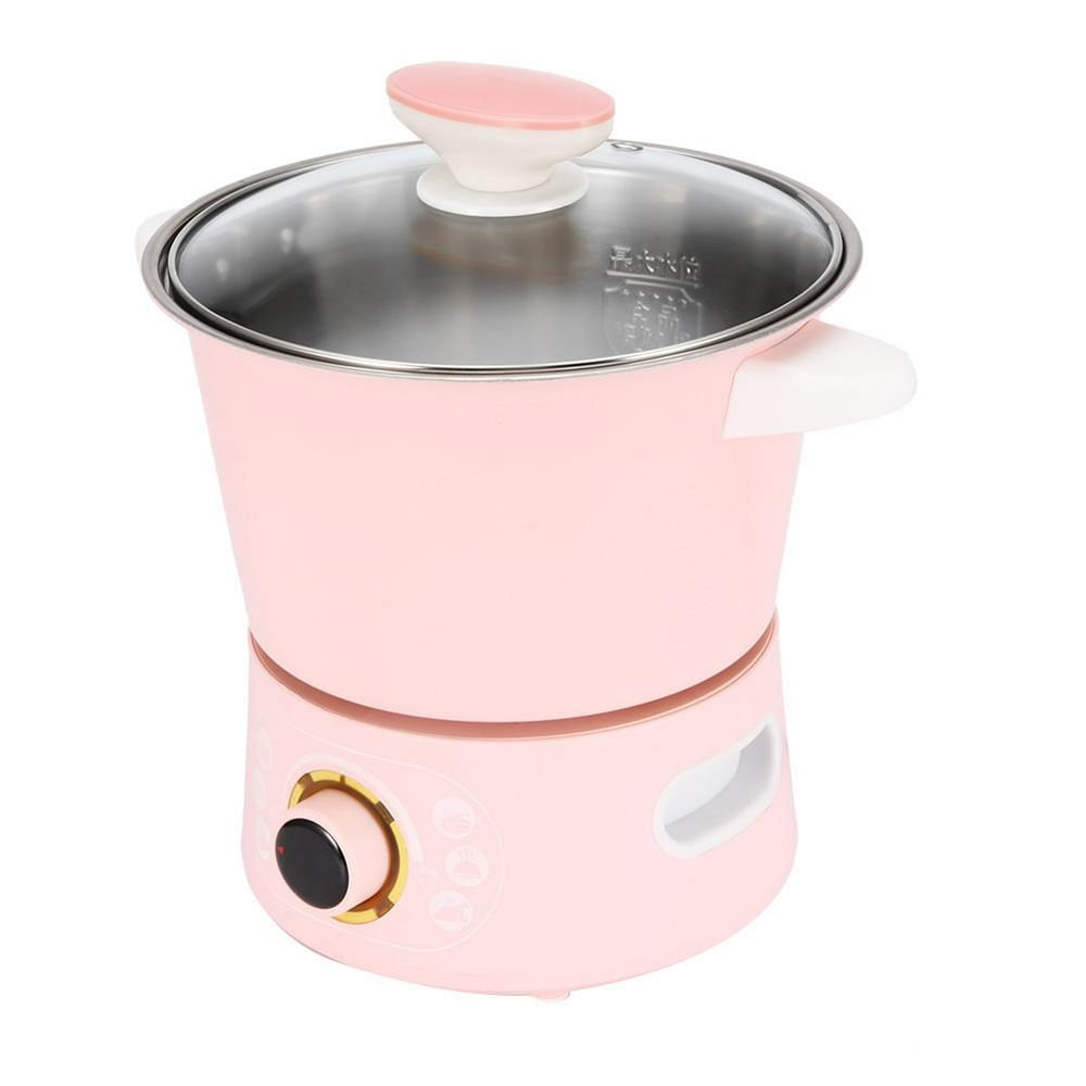 Tebru Mini Electric Pot, Double Layer Cooker,Stainless Steel Mini