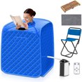thumbnail image 1 of Costway Portable Steam Sauna w/ 9-gear Adjustable Temperature & Herbal Box Blue, 1 of 9
