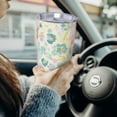 thumbnail image 6 of Lsque Watercolor Wildflowers Pattern 20oz Car Cup with Lid and Straw, Insulated Coffee Cup with Straw Topper, Spill Proof Travel Coffee Mug, Stainless Steel Tumble-Without Straw, 6 of 8